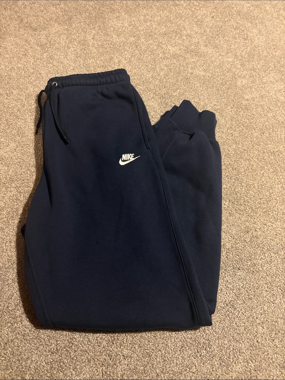 Nike Navy Blue Mens Fleece Joggers